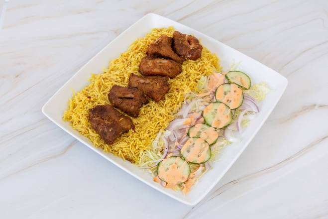 Fish Tikka Rice Platter